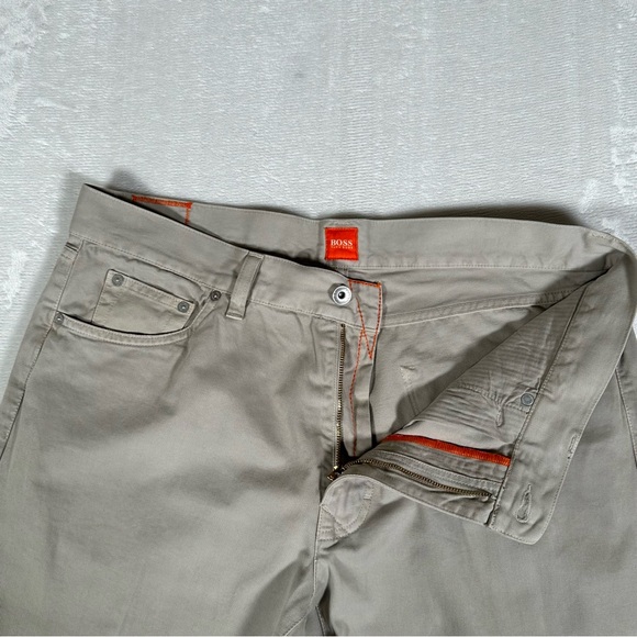 Hugo Boss Jeans Men Size W36 L32 Gray Orange Label Straight Legs 100% Cotton - Picture 7 of 12